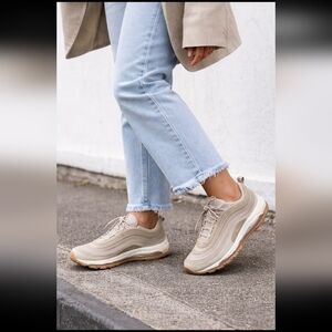 Nike Womens W Air Max 97 UT Khaki/Light Bone Lifestyle Streetwear Sneaker 7.5